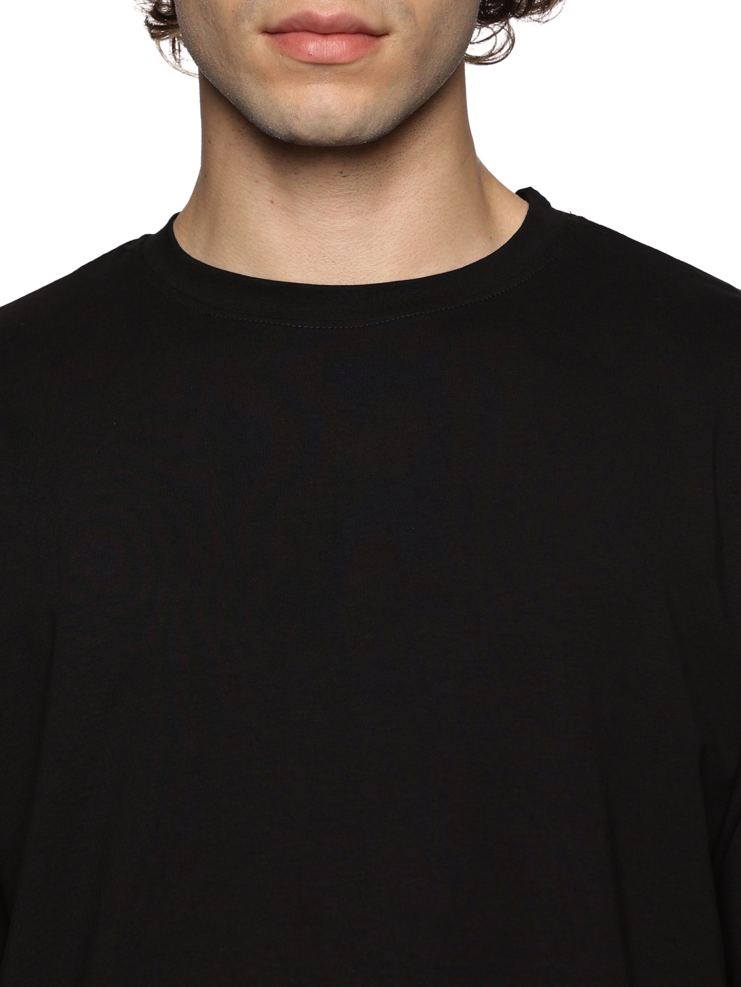 Men's Black Oversized Cotton T-Shirt