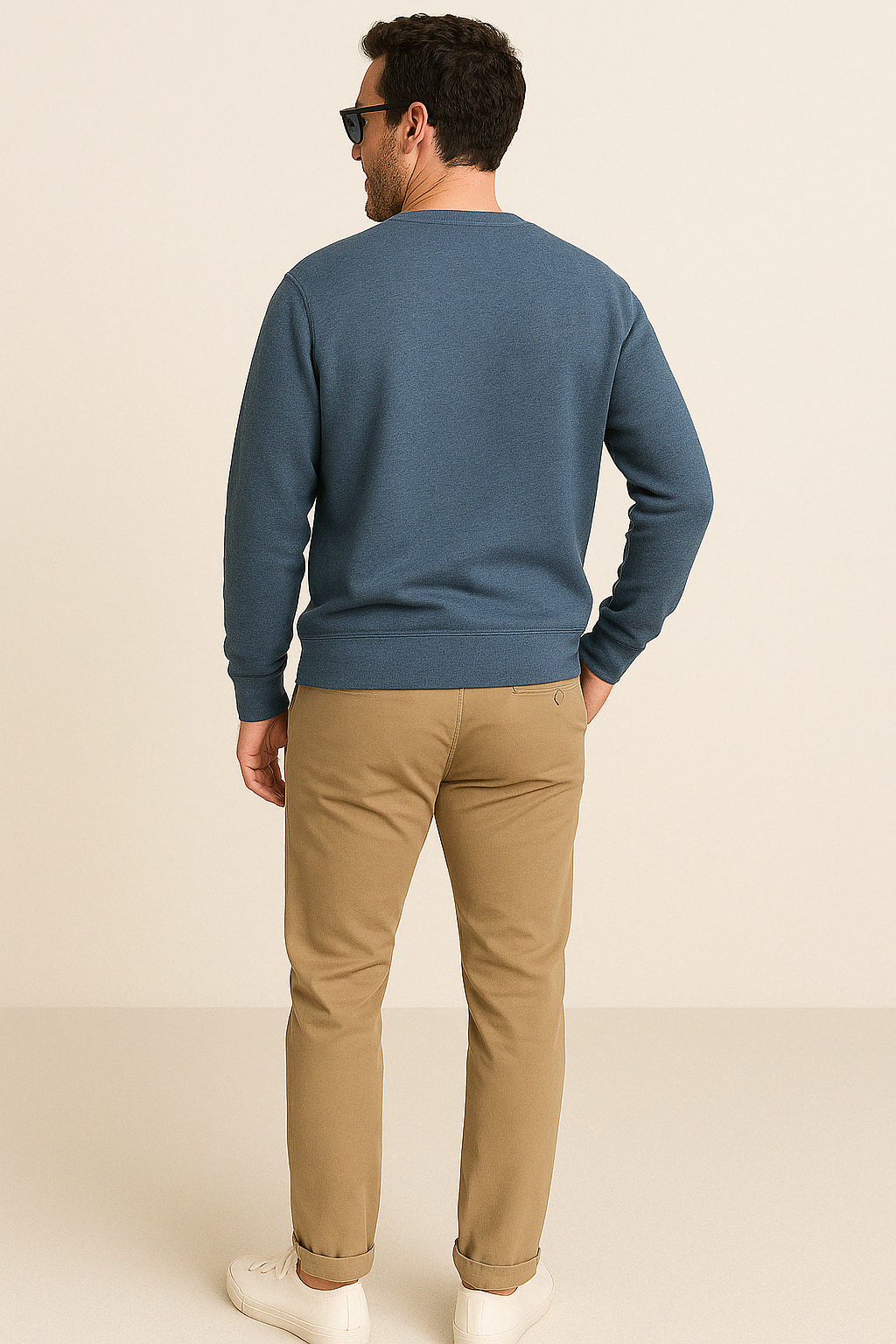 Ocean Teal Drop-Shoulder Sweatshirt – Men's Fit