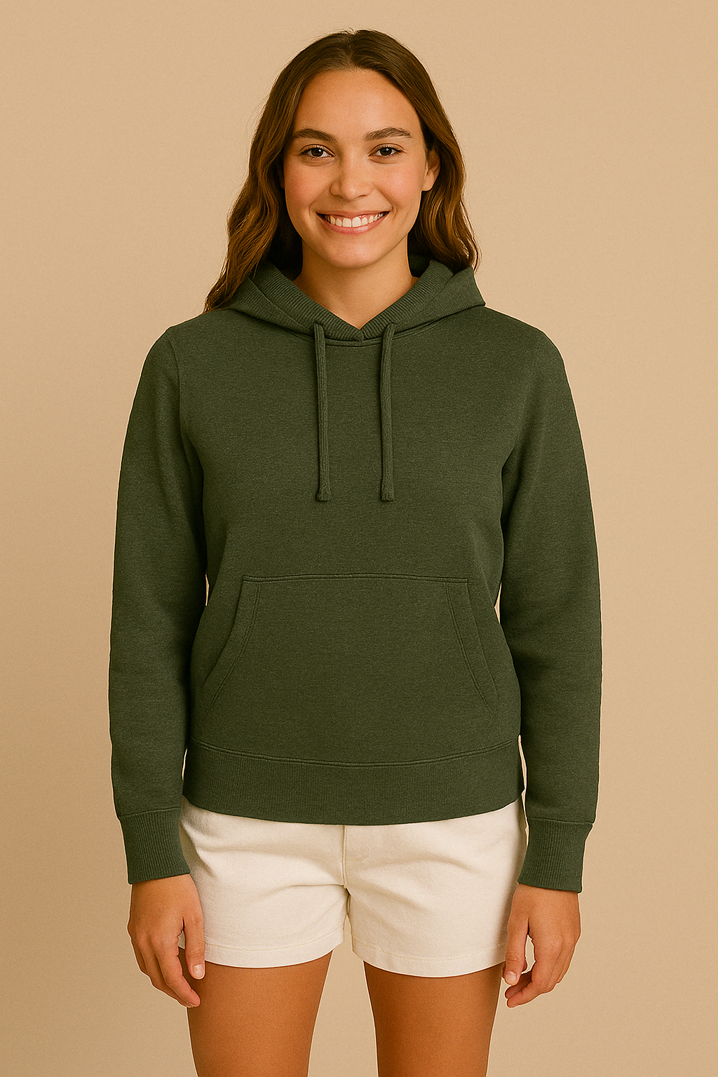 Evergreen Moments – Women's Hoodie Duo in Forest Green
