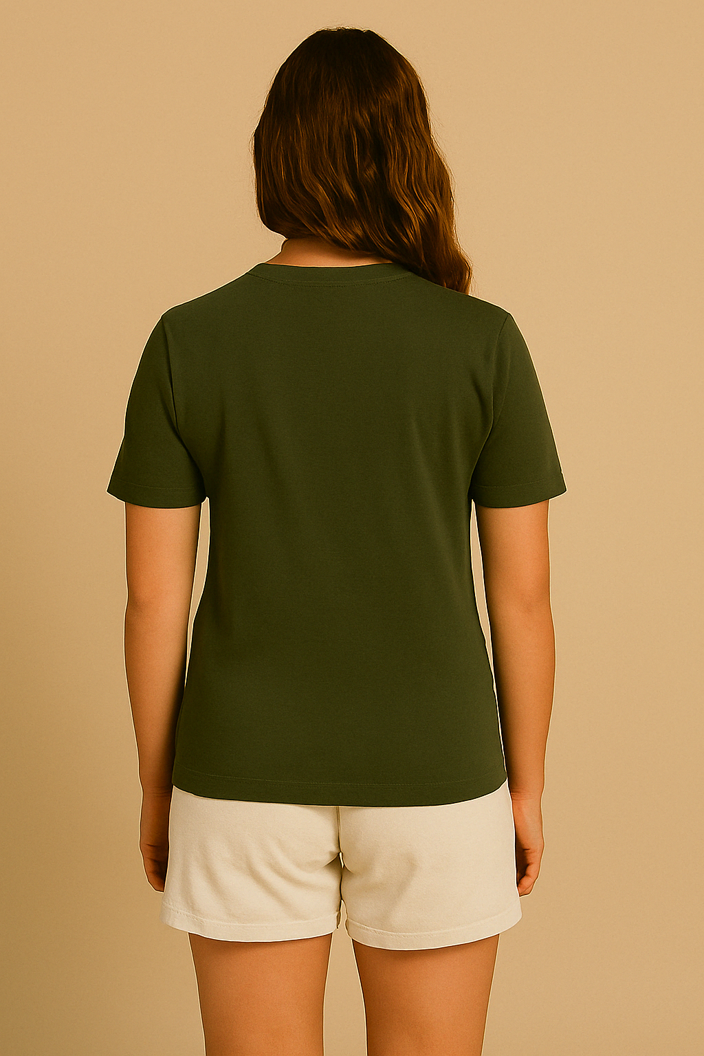 Kangaroo Pocket T-Shirt for Women's – Olive Green