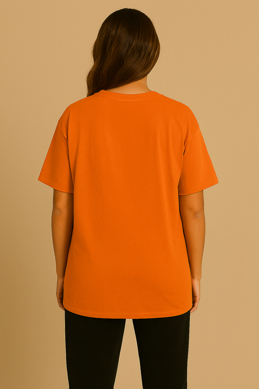 Women's Orange Oversized T-Shirt