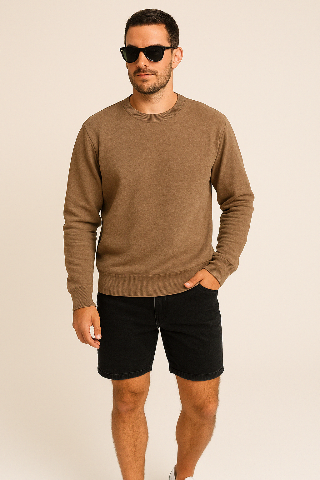 Mocha Brown Winter Sweatshirt – Men's Everyday Layer