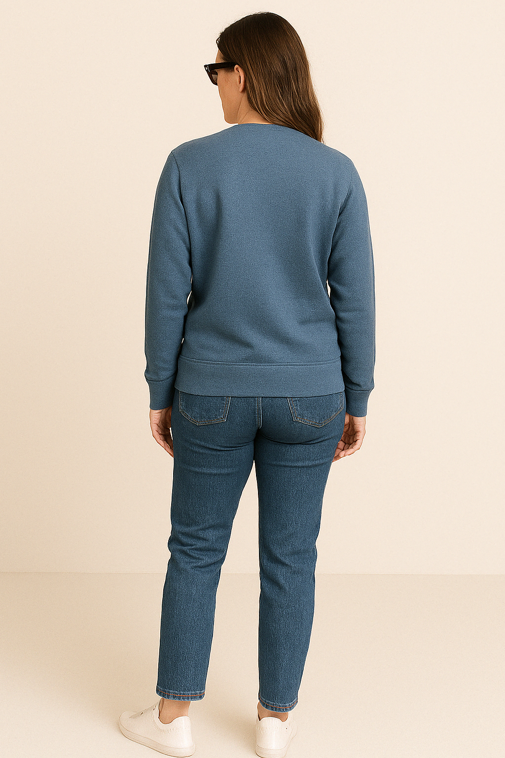 Ocean Teal Drop-Shoulder Sweatshirt – Women's Fit