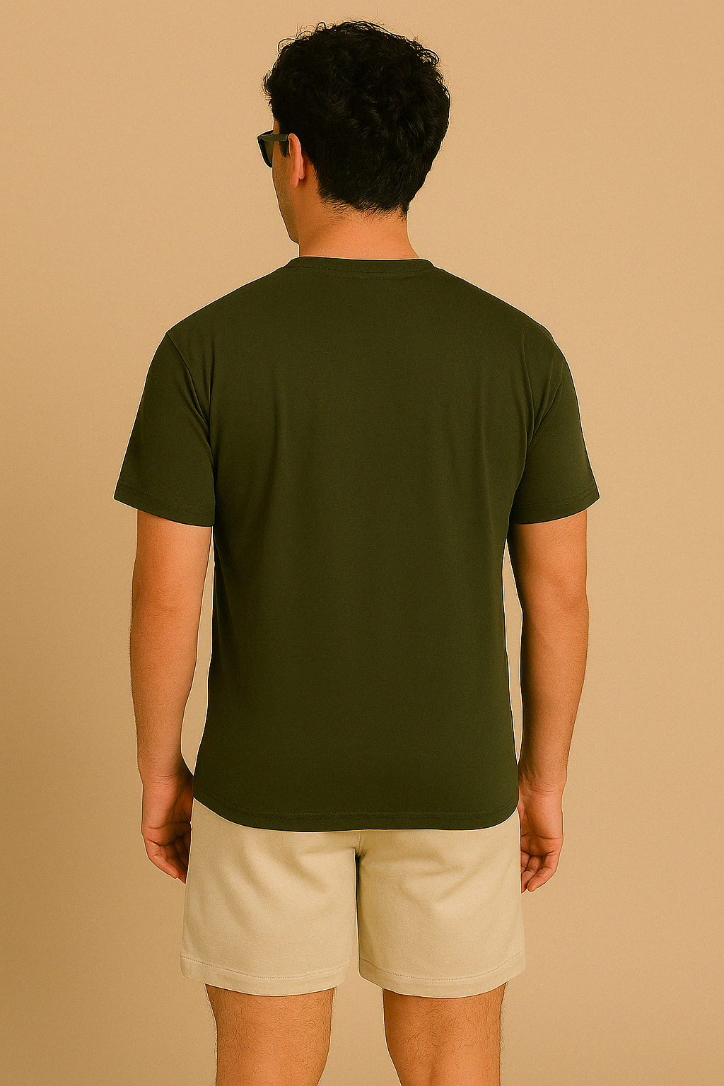 Kangaroo Pocket T-Shirt for Men – Olive Green