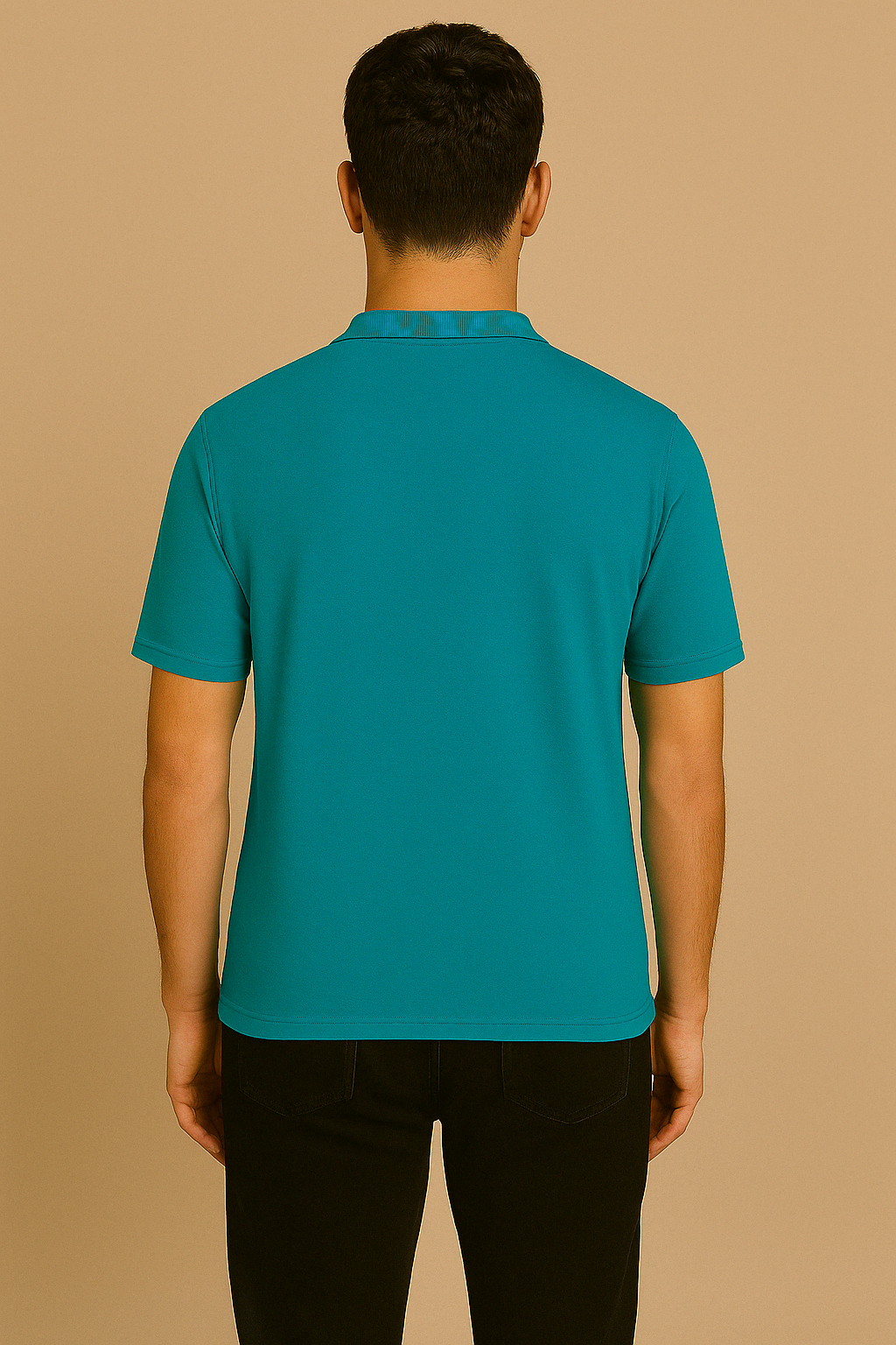 Men’s Turquoise Cotton Polo