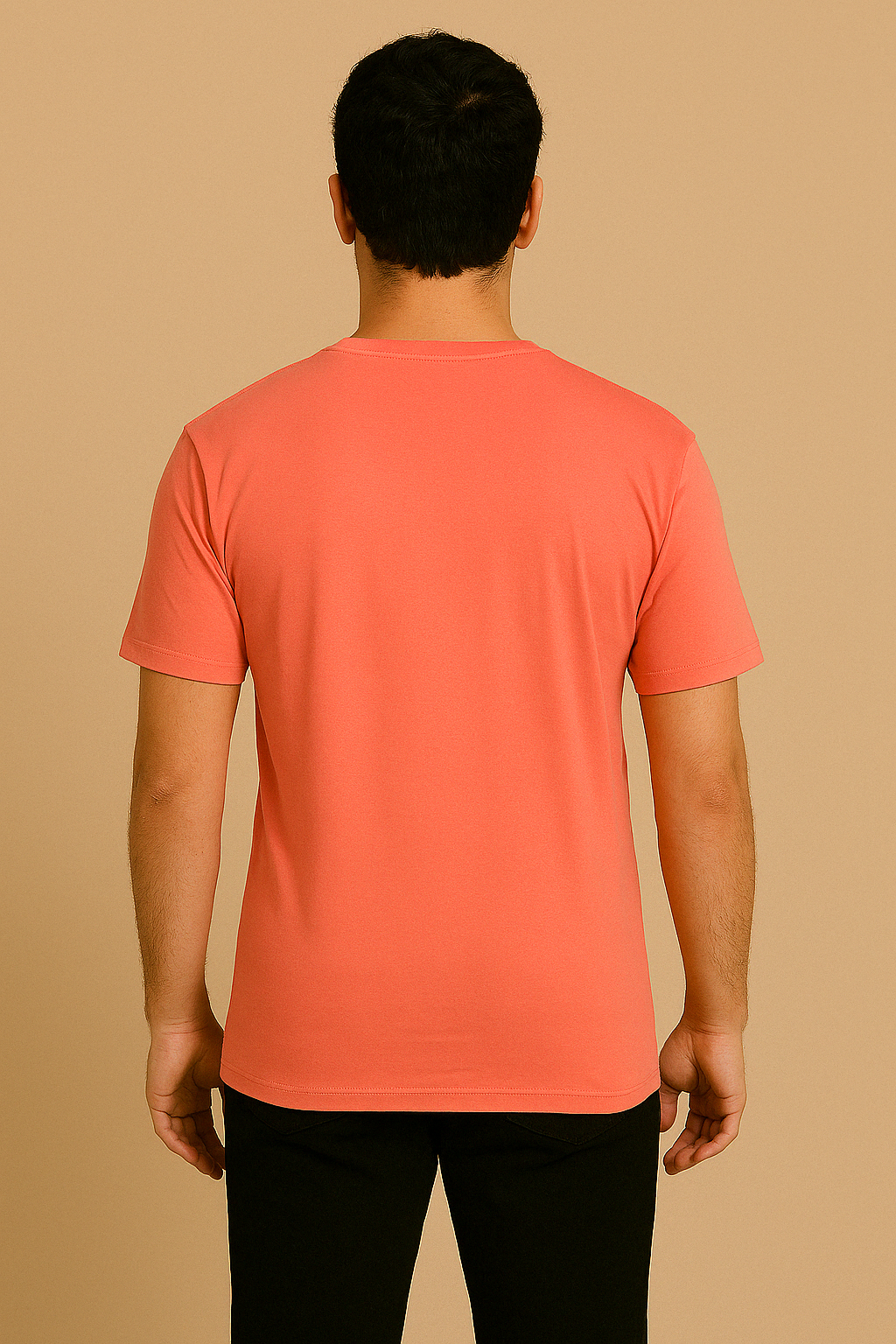 Men's Peach Pocket Rope Cat T-Shirt