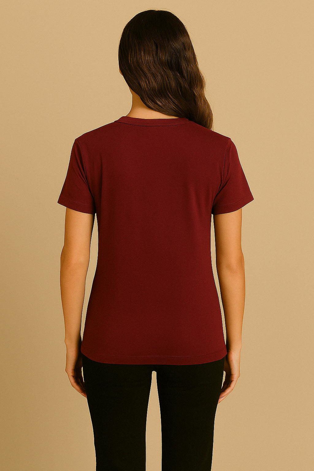 Women's Wine Pocket Panda T-Shirt