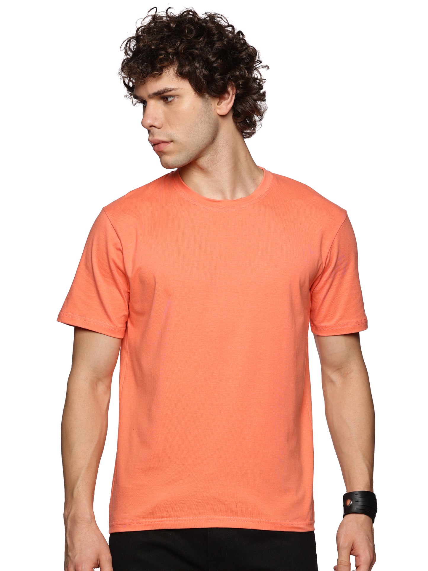 PEACH SOILD T-SHIRT - STYLARIA