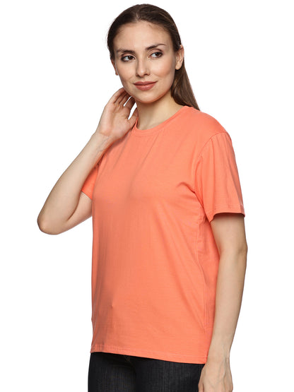 PEACH SOILD T-SHIRT - STYLARIA