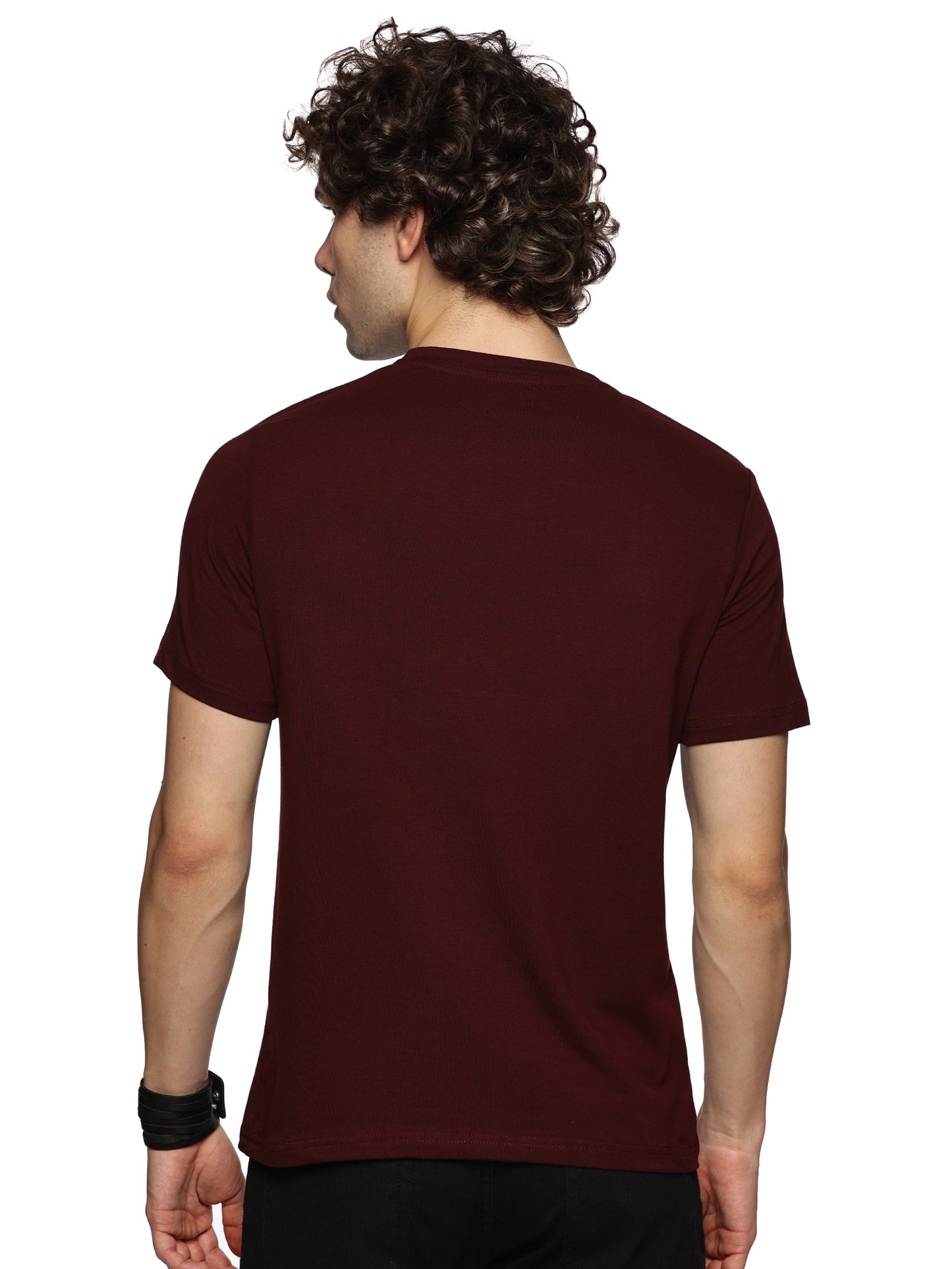 WINE BERRY SOILD T-SHIRT - STYLARIA