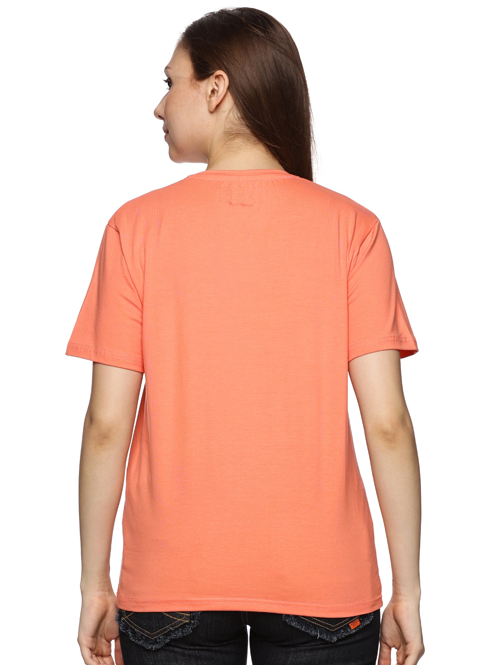 PEACH SOILD T-SHIRT - STYLARIA