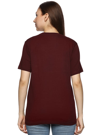 WINE BERRY SOILD T-SHIRT - STYLARIA