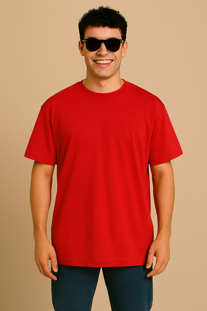 Christmas Red Oversized Men's T-Shirt