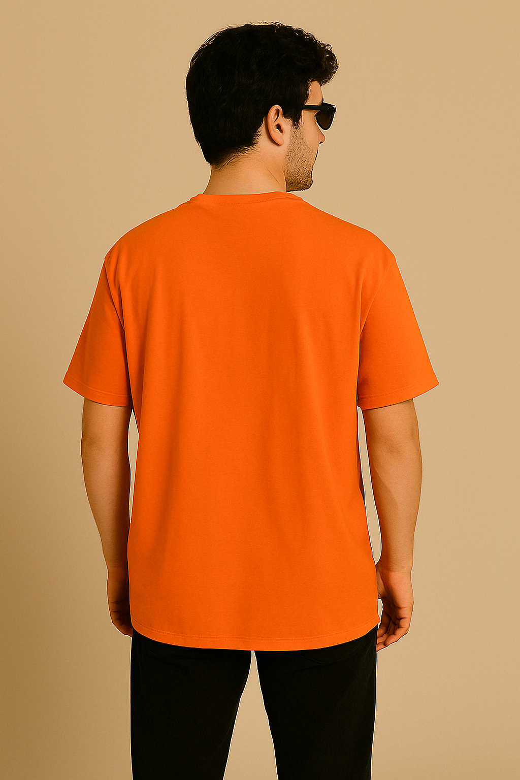 Men's Orange Oversized  T-Shirt
