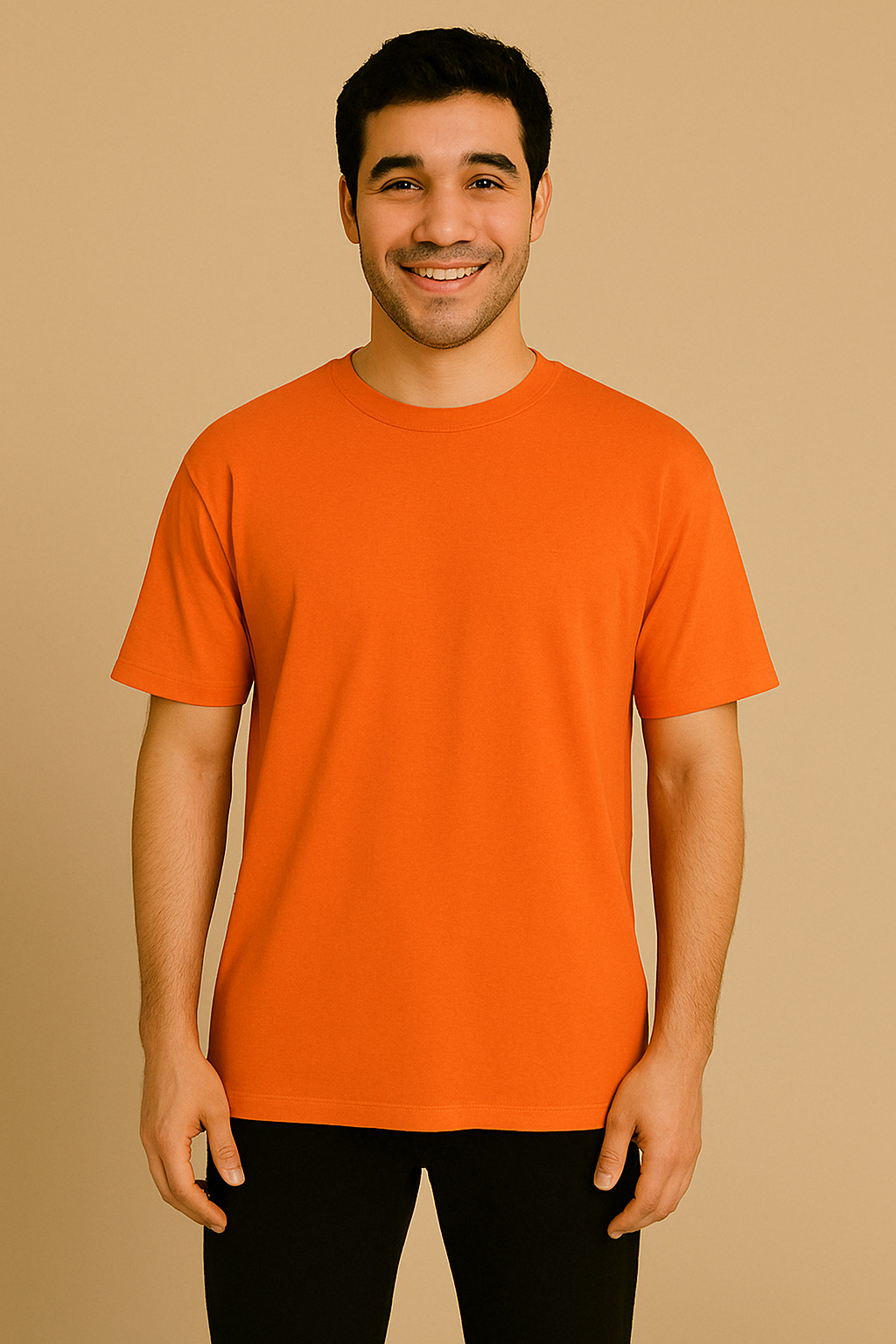 Men's Orange Oversized  T-Shirt