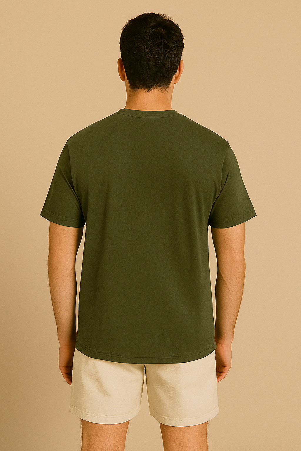 Men's Olive Green Pocket Cat T-Shirt