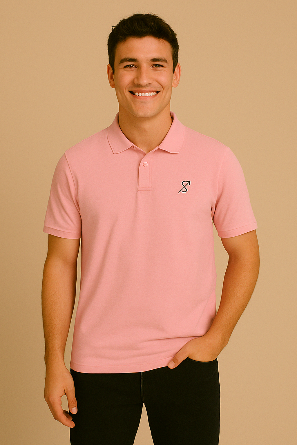 Men's Classic Pink Polo T-Shirt