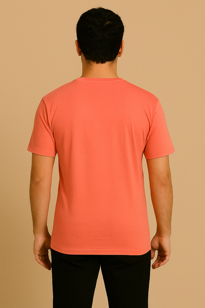 Men's Peach Pocket Rope Cat T-Shirt