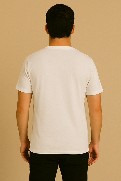 Men's White Pocket Rope Cat T-Shirt