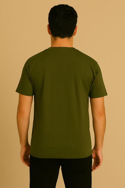 Men's Olive Green Rope Cat T-Shirt