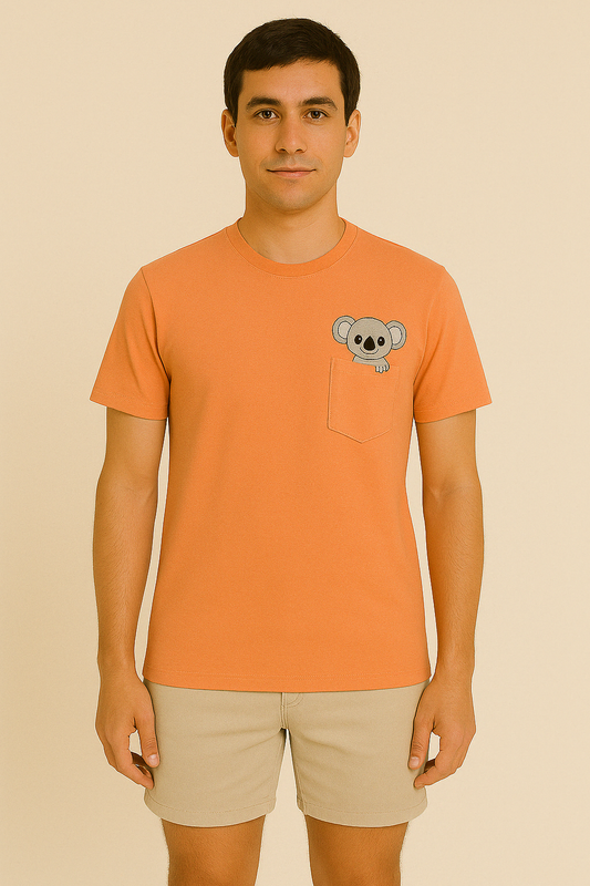Men’s Peach Pocket Koala T-Shirt